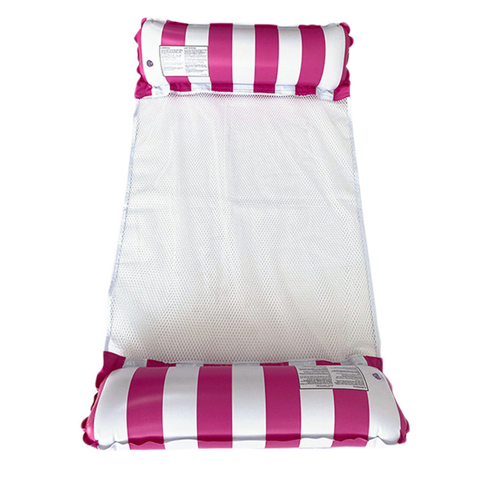 Toy Inflatable Floating Water Hammock Water Toy with Pump-Rose red