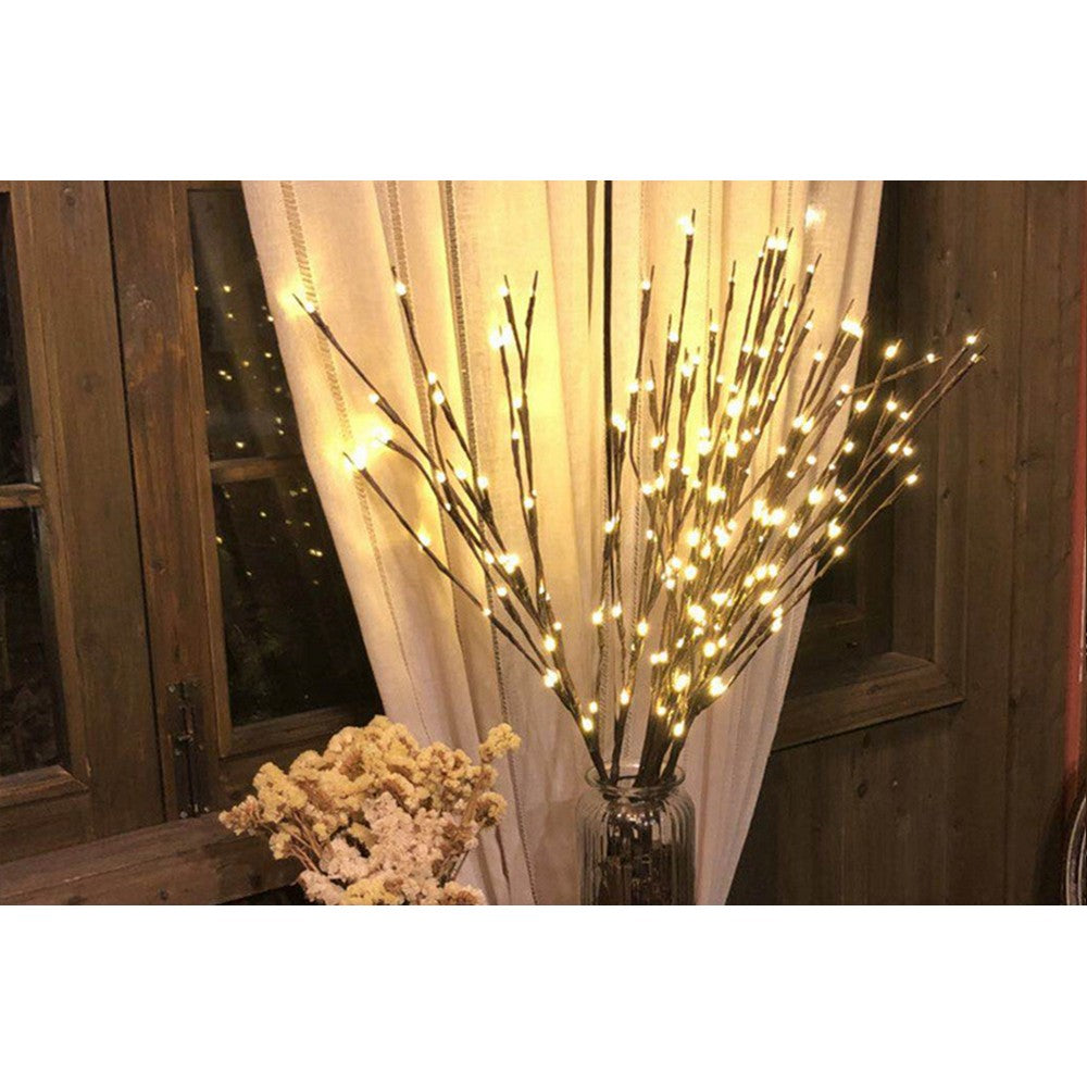 2pcs Branch?Floral?Lights 60?LED?Artificial Branches Tree?Lamp?for?Christmas Bedroom Home?Party?Decoration