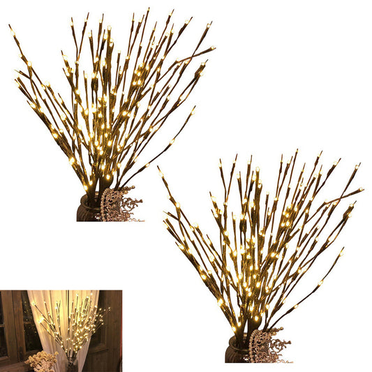 2pcs Branch?Floral?Lights 60?LED?Artificial Branches Tree?Lamp?for?Christmas Bedroom Home?Party?Decoration