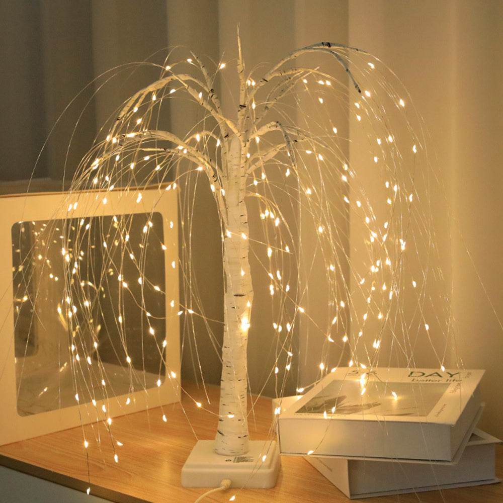 2Pcs Christmas LED Tabletop Tree Lights Xmas Night Light