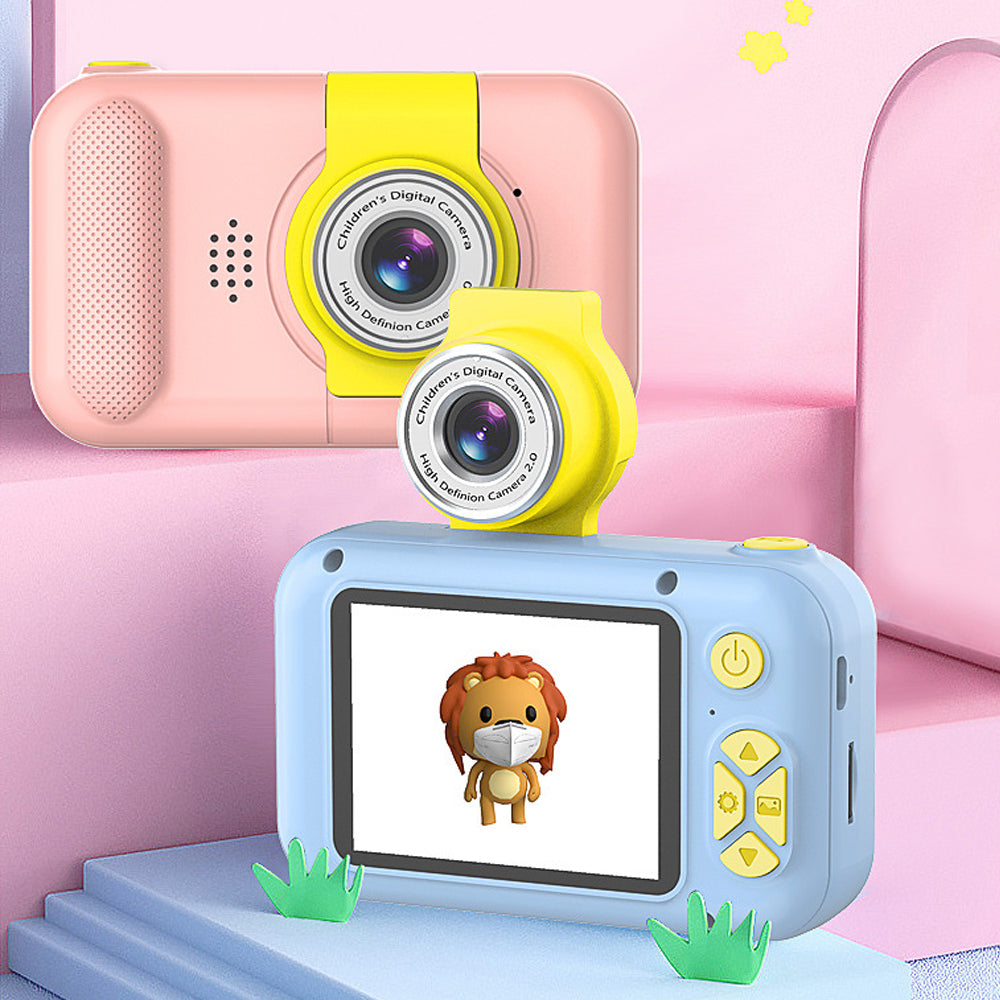 2 X Kids Camera 1080P Action Camera Flip Lens Camera Compact Digital Camera Toy with 32G Card