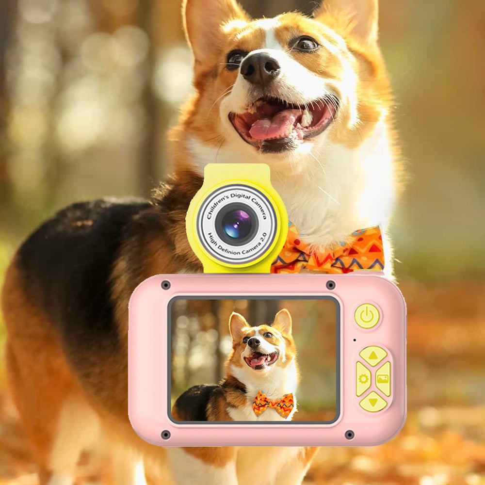 2 X Kids Camera 1080P Action Camera Flip Lens Camera Compact Digital Camera Toy with 32G Card