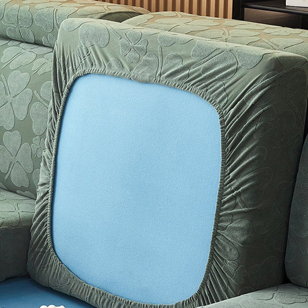 Sofa Cushion Cover High Stretch Sofa Seat Slipcover Protector -Green