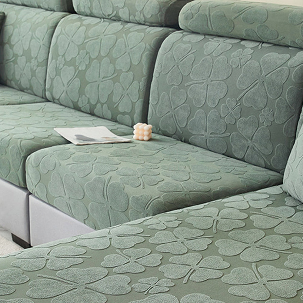 Sofa Cushion Cover High Stretch Sofa Seat Slipcover Protector -Green