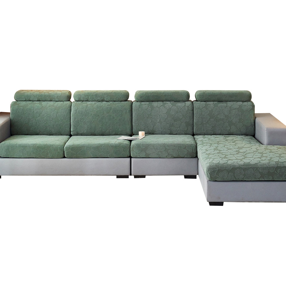 Sofa Cushion Cover High Stretch Sofa Seat Slipcover Protector -Green