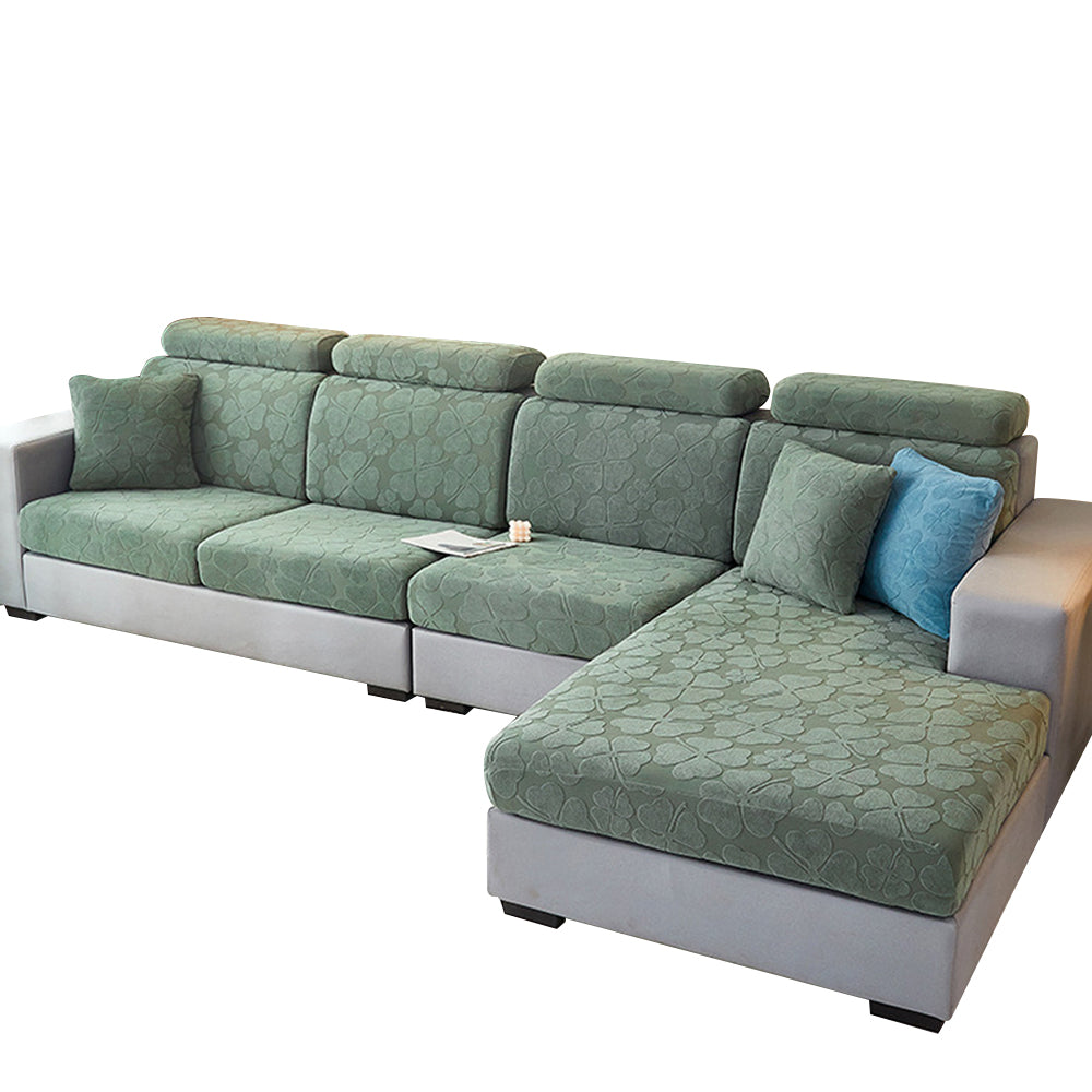 Sofa Cushion Cover High Stretch Sofa Seat Slipcover Protector -Green