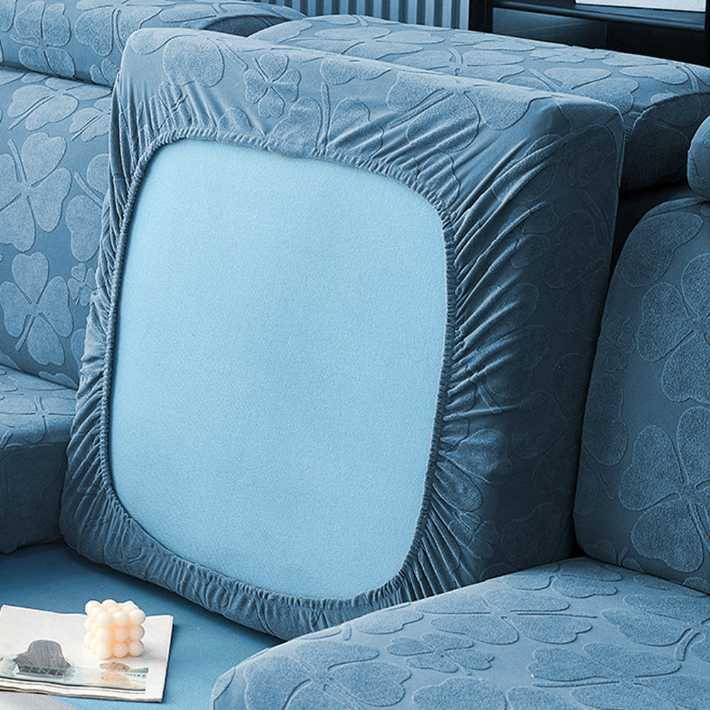 Sofa Cushion Cover High Stretch Sofa Seat Slipcover Protector -Blue