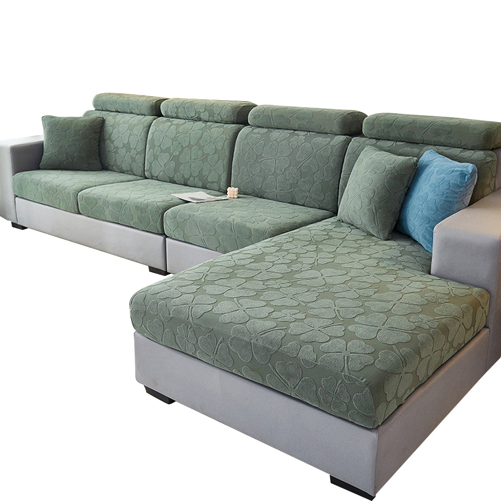 Sofa Cushion Cover High Stretch Sofa Seat Slipcover Protector -Green