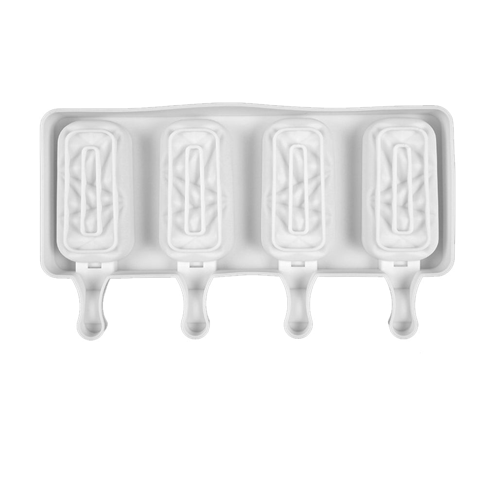 2pcs 4 Silicone Mold DIY Ice Pop Mold Popsicle Makers Food Storage Container for Egg Bites -Rhombus Shape