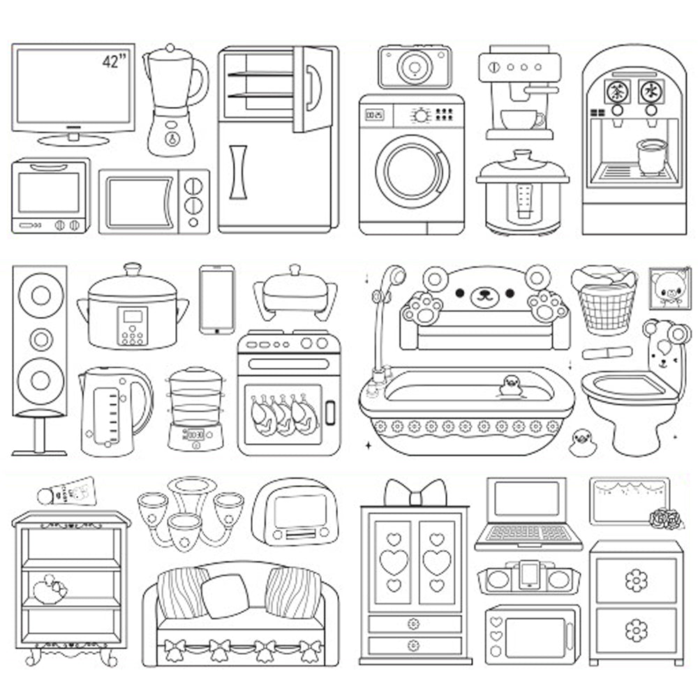 Wall Art Children's Drawing Roll Paper Roll Sticky DIY Painting Paper Drawing Color Filling Paper-Daily Necessities