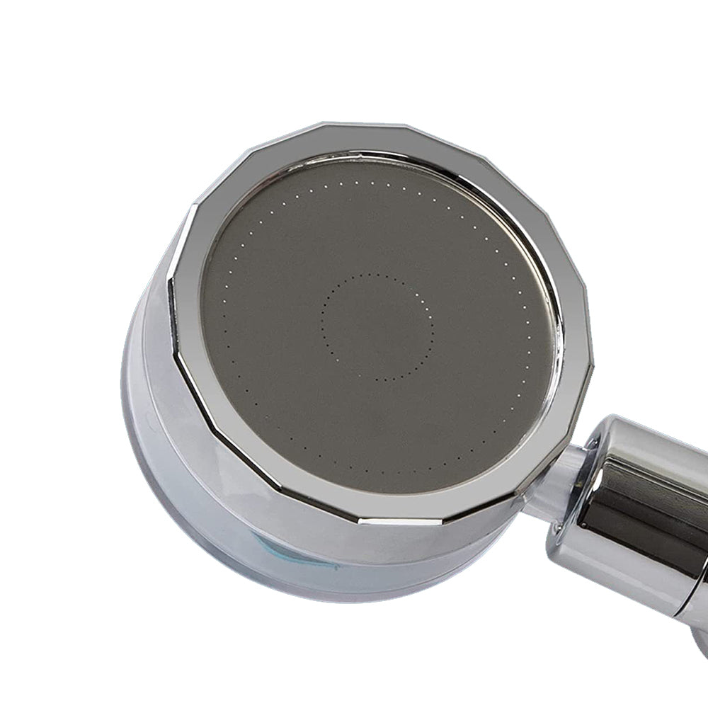 2 X Handheld Propeller High Pressure Shower Head Purple Silver