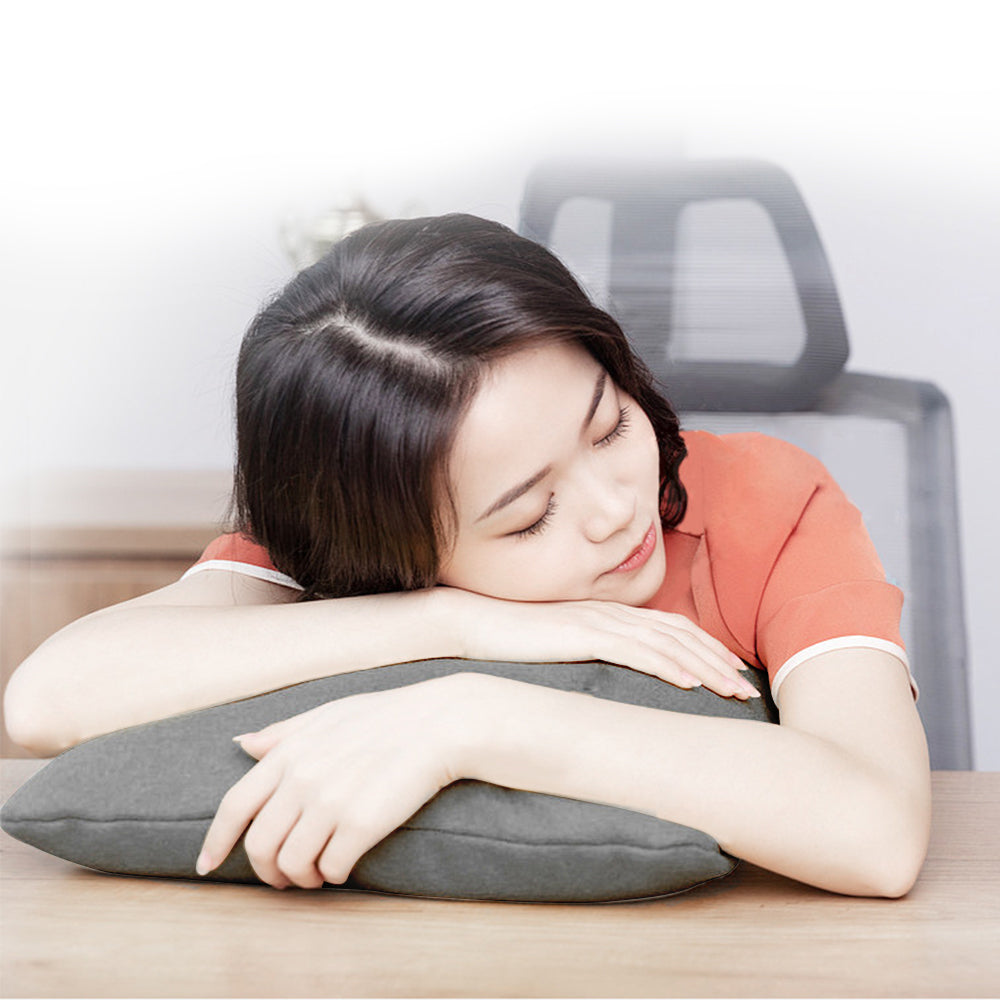 Travel Memory Foam Pillow with Pillowcase Pocket -Grey