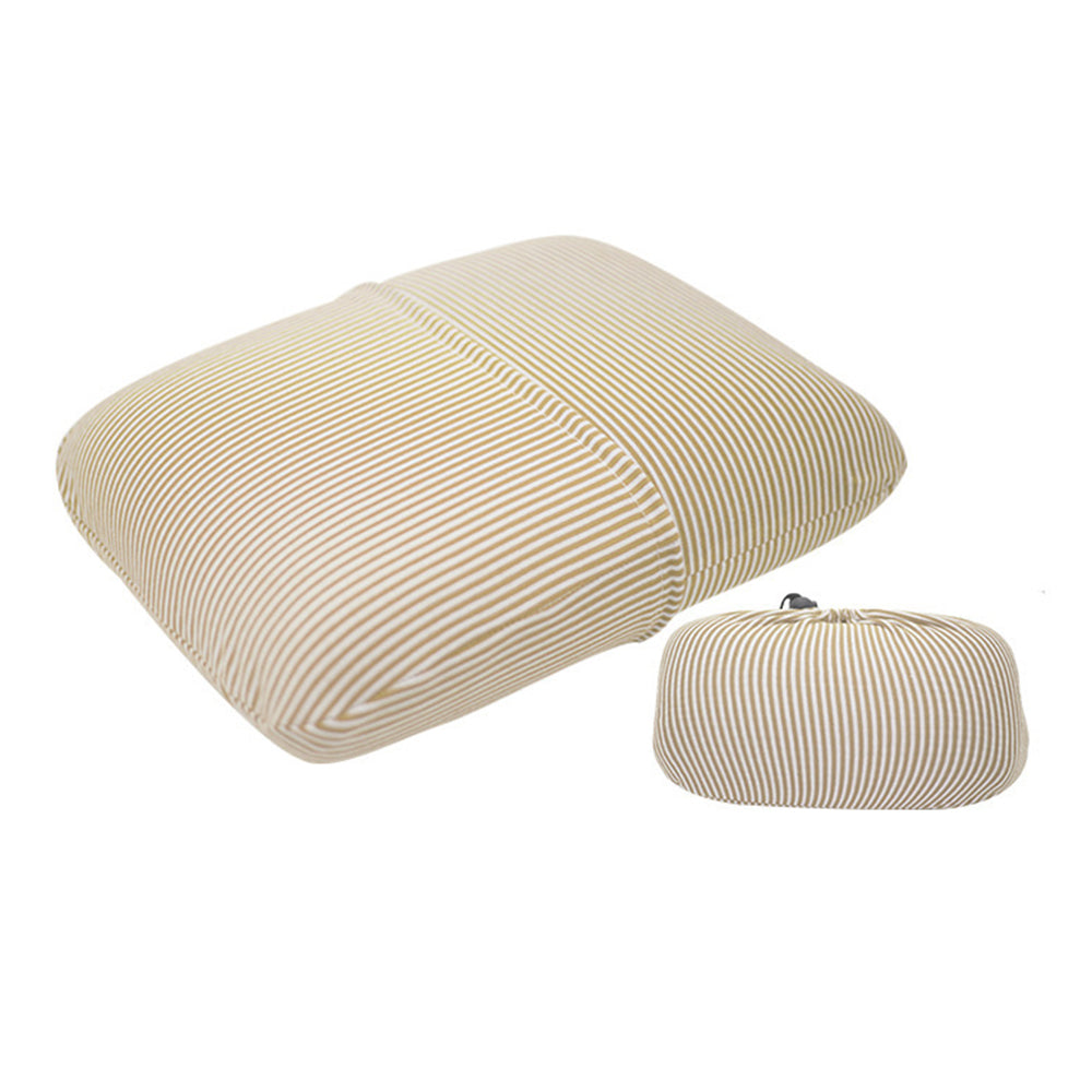 Travel Memory Foam Pillow with Pillowcase Pocket -Beige
