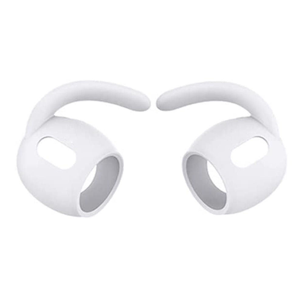 Ear Hooks Covers 3 Pairs AirPods Pro Ear Hooks Secure Anti Slip Covers Silicone Earphone Cover -White