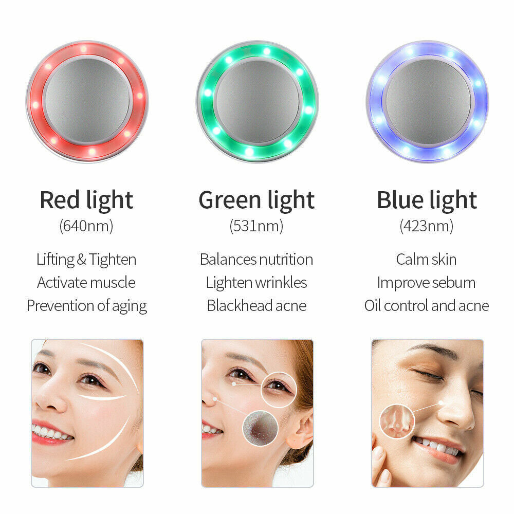 Rechargeable Beauty Device Hot Cold Therapy Facial Device Lift Firming Massager Anti Wrinkle