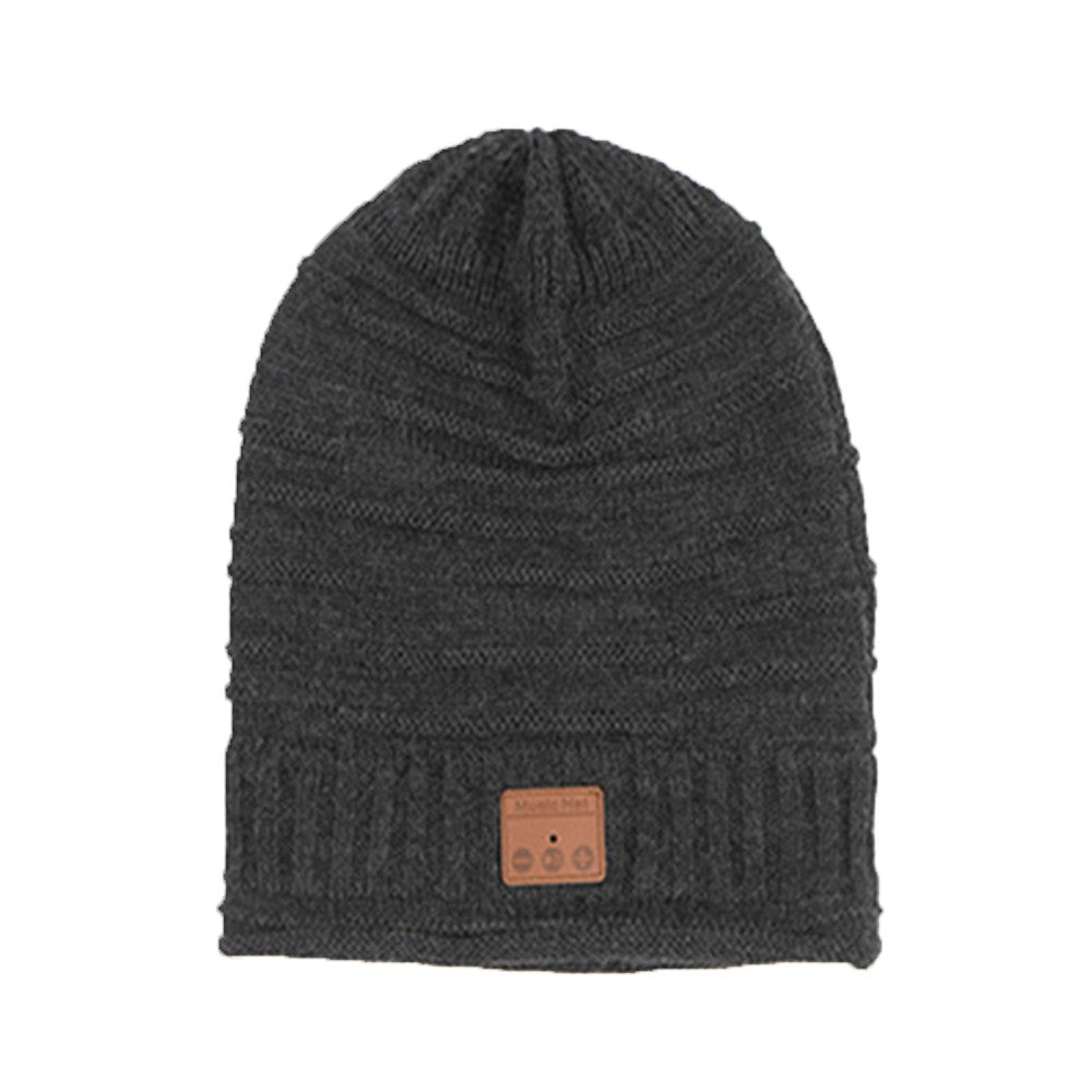 Bluetooth Wireless Headset Music Beanie Hat - Dark Grey