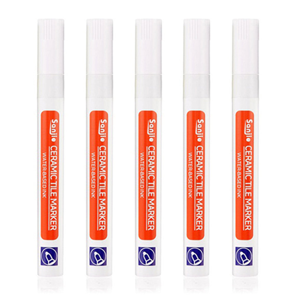 Set of 5Pcs Fast Drying Waterproof Grout Tile Repair Pen White