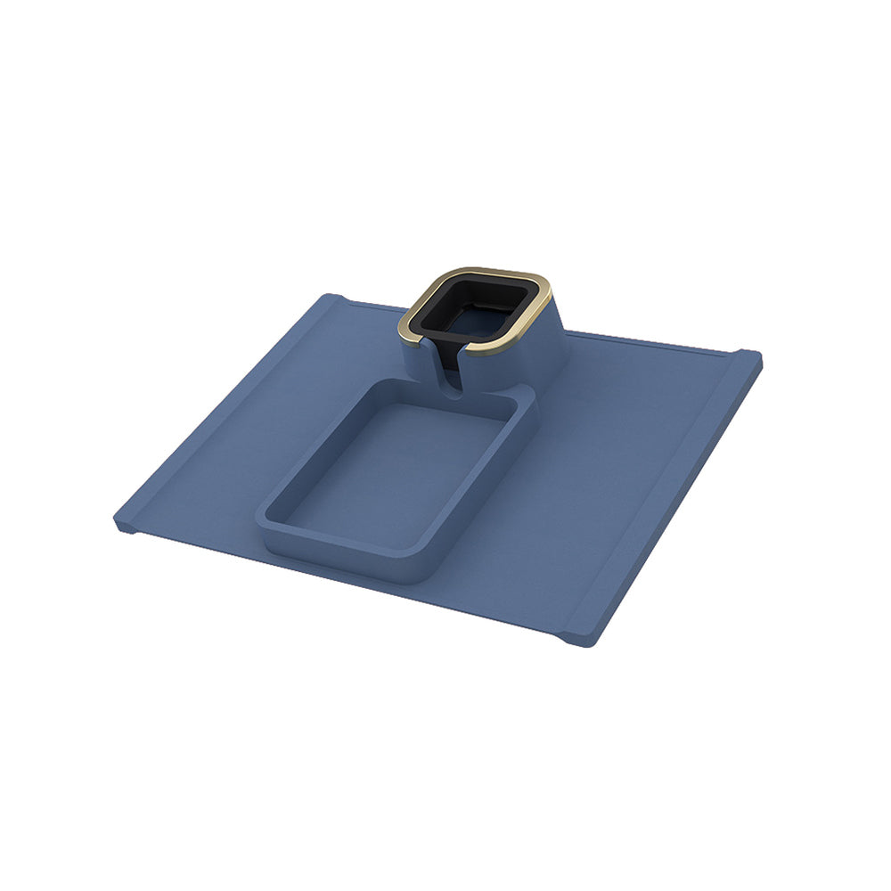 2pcs Couch Cup Holder Silicone Sofa Armrest Tray for Remote Snacks Gift for Family Friends -Blue