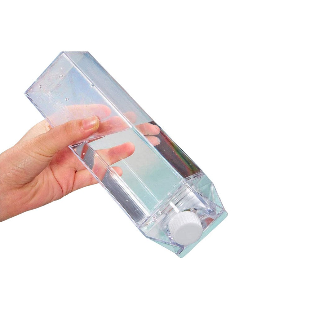 2X Clear Plastic Milk Carton Water Bottle 500ml
