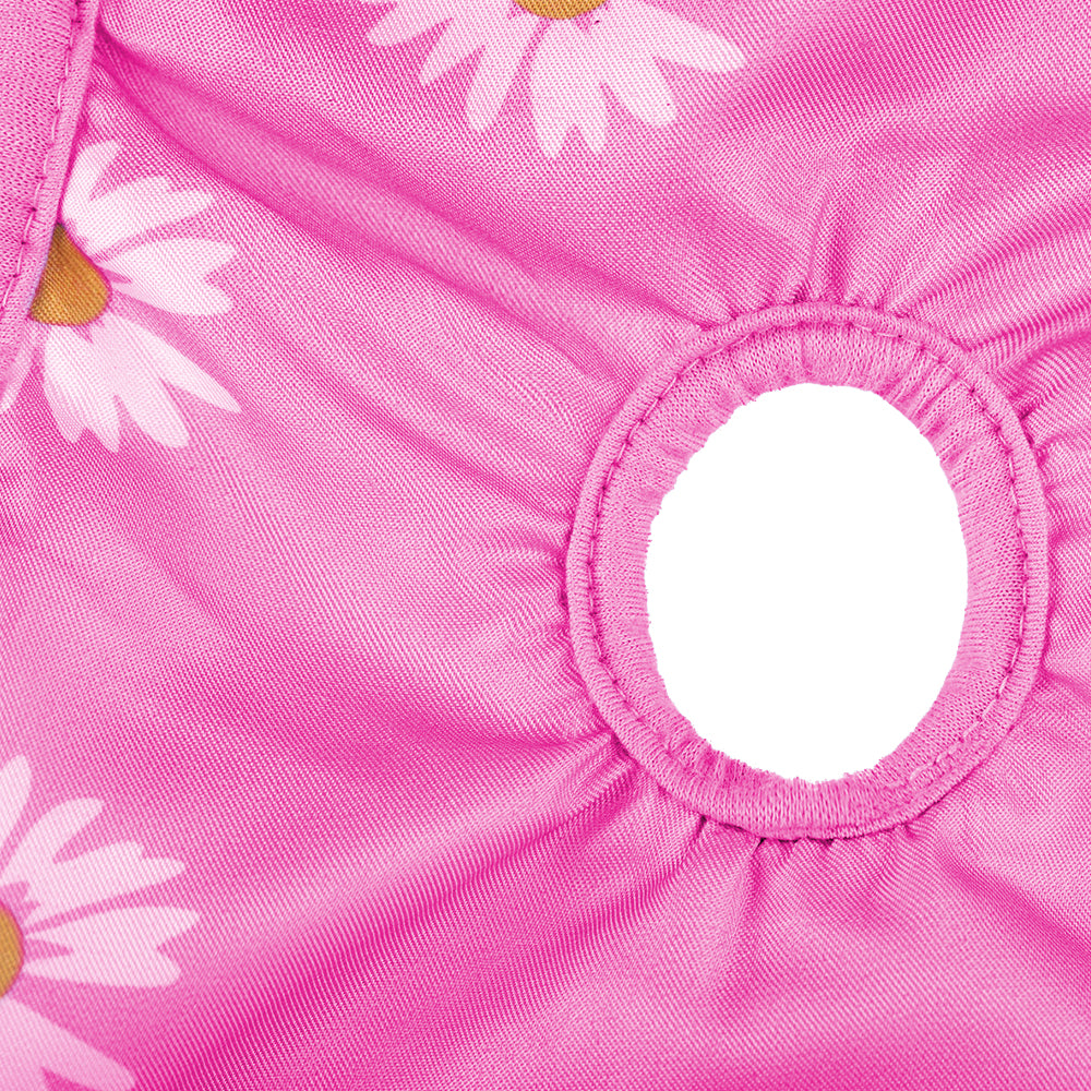 Washable Reusable Dog Diapers Female Adjustable Sanitary Nappy Pants Underpants for Heat Period Incontinence -Pink