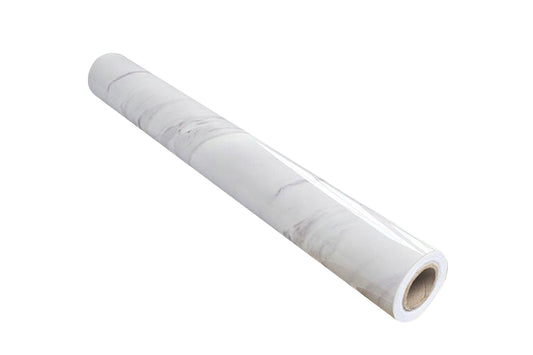 Marble paper PVC Stick wall for Bathroom Kitchen Film Stain-Resistant Waterproof 10 M-white