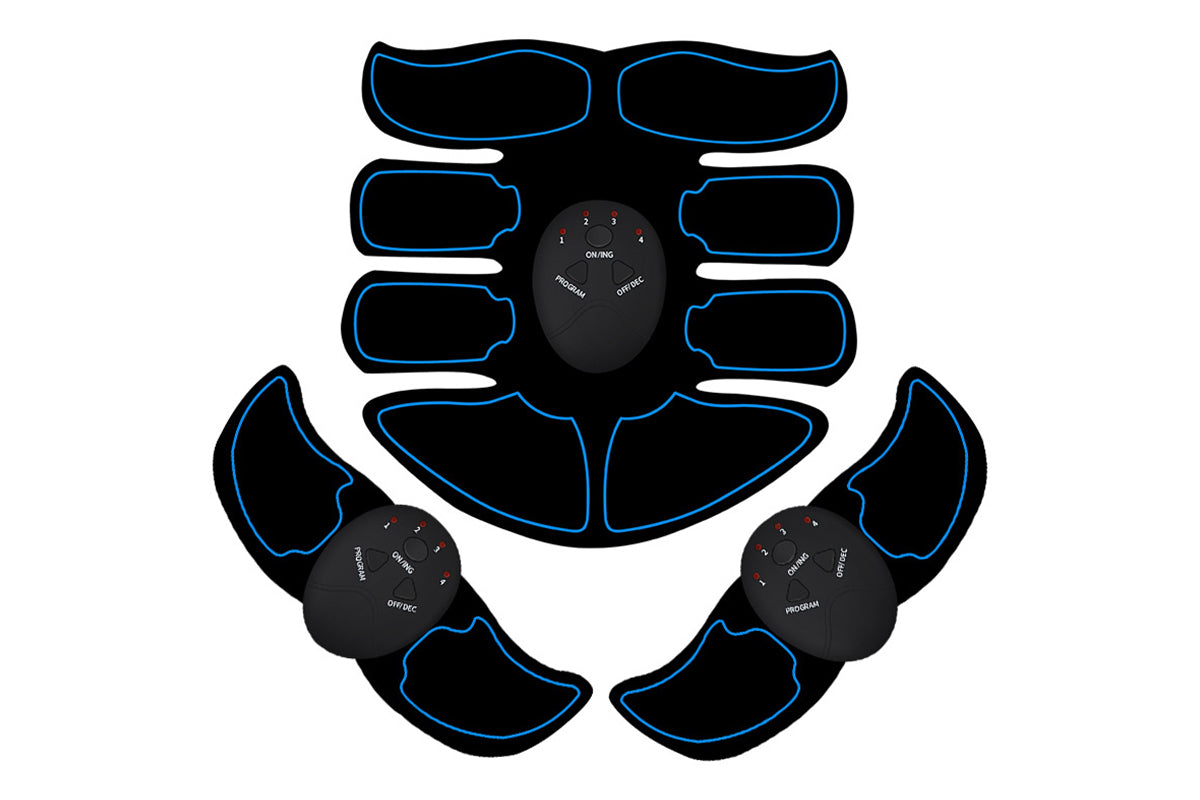 EMS Abdominal Muscle Training Belt Portable Muscle Stimulator Trainer Fitness Equipment for Home Gym Fitness Equipment-Blue