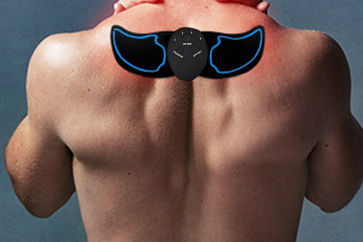 EMS Abdominal Muscle Training Belt Portable Muscle Stimulator Trainer Fitness Equipment for Home Gym Fitness Equipment-Blue