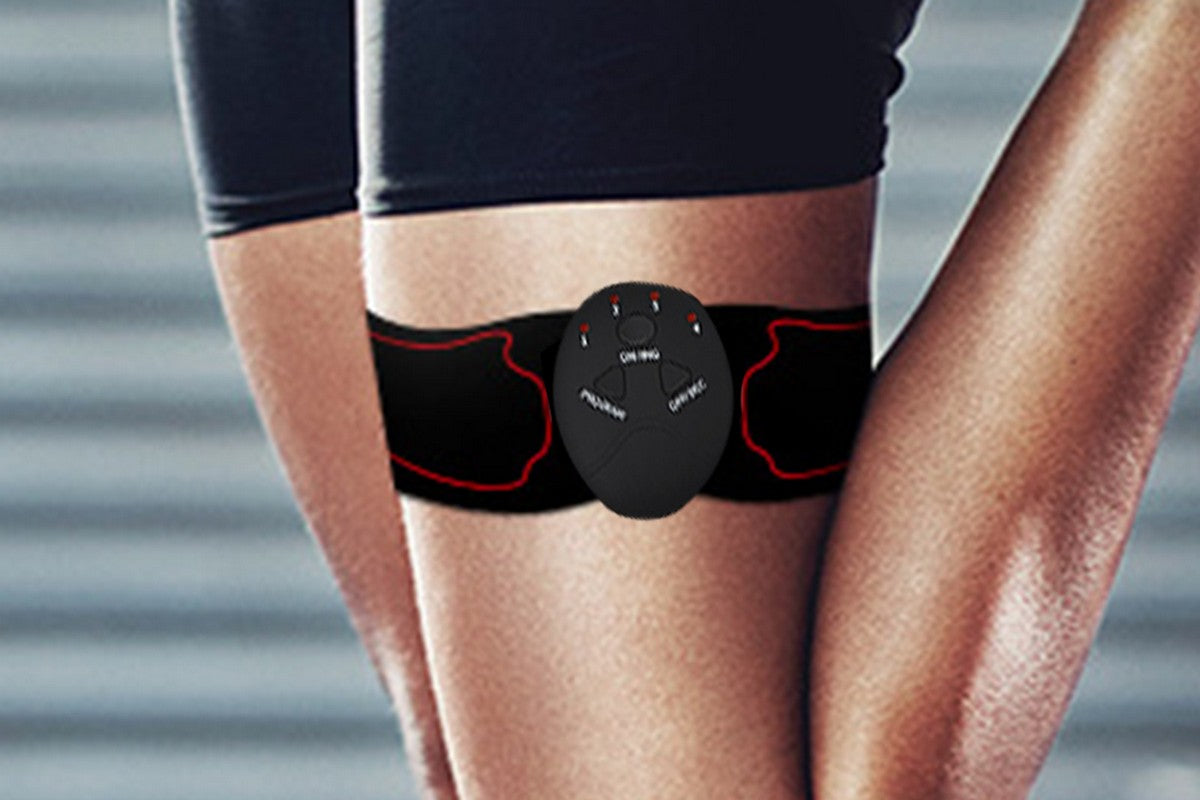 2Sets  EMS Abdominal Muscle Training Belt Portable Muscle Stimulator Trainer Fitness Equipment for Home Gym Fitness Equipment-Red