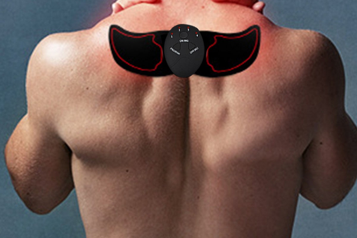 EMS Abdominal Muscle Training Belt Portable Muscle Stimulator Trainer Fitness Equipment for Home Gym Fitness Equipment-Red