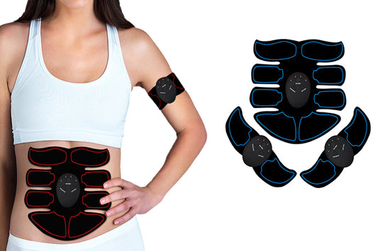 EMS Abdominal Muscle Training Belt Portable Muscle Stimulator Trainer Fitness Equipment for Home Gym Fitness Equipment-Blue