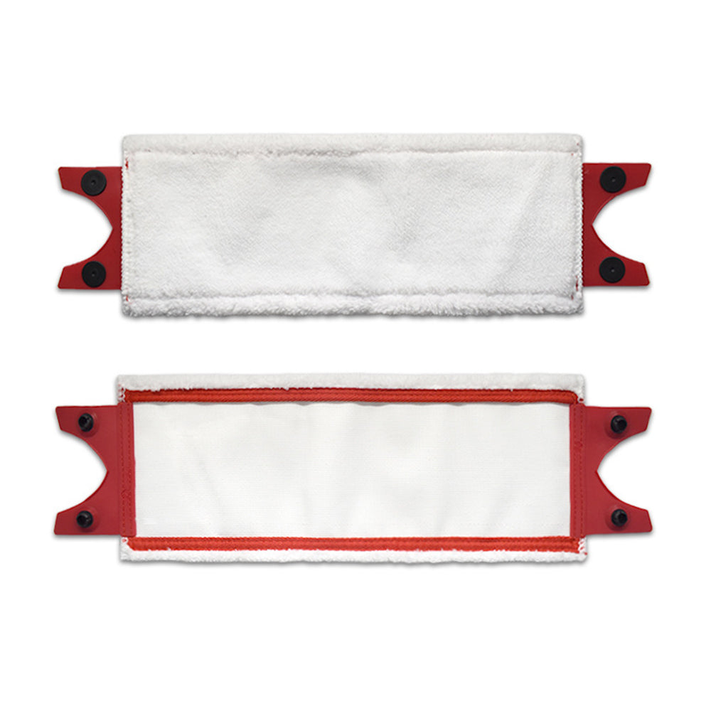 2pcs Floor Mop Pads Reusable Microfiber Flat Spin Mop Replacement -White