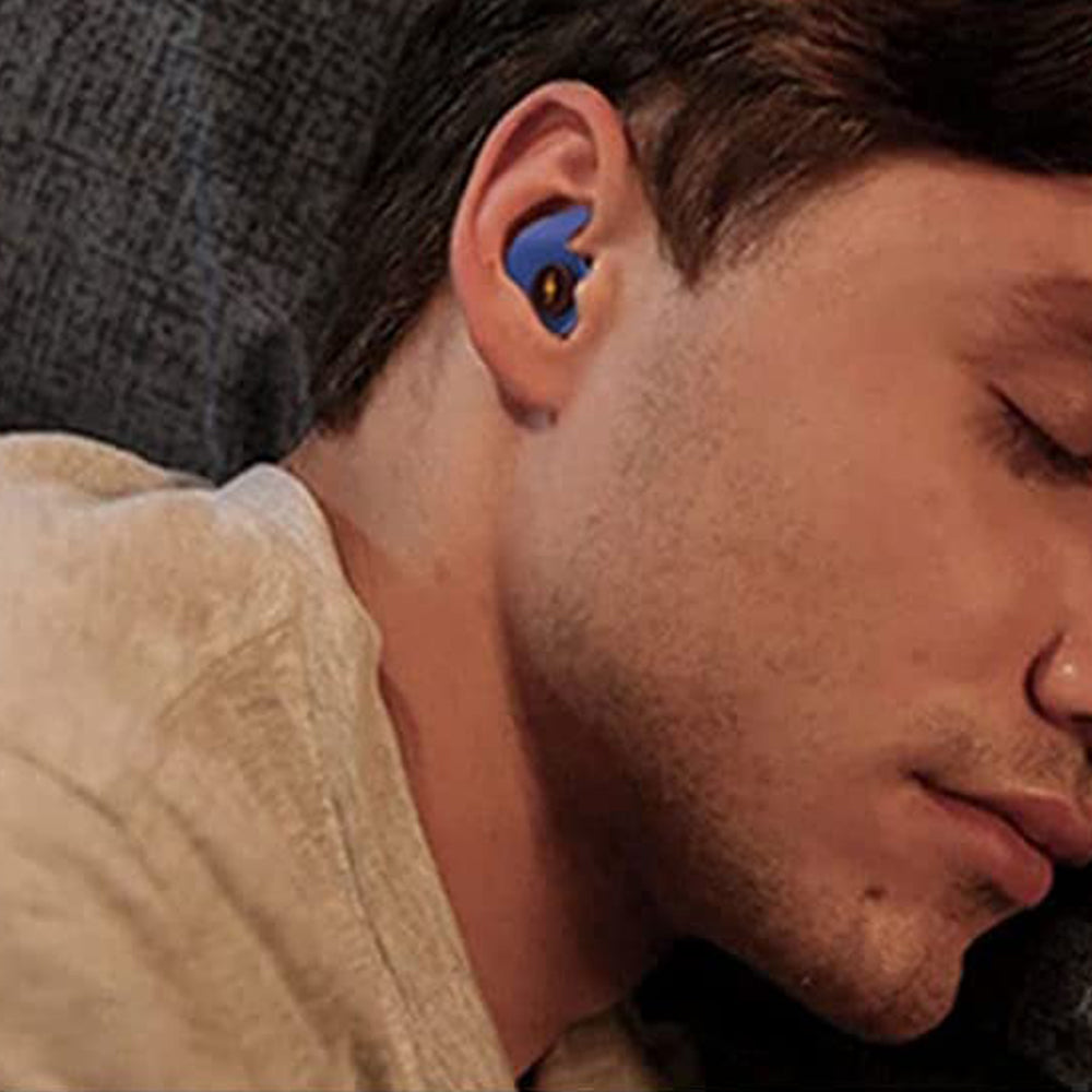 Ear Plugs for Sleeping Noise Silicone Earplugs Sound Reduction Reusable Earplugs with 5 Pairs Replacements -Blue