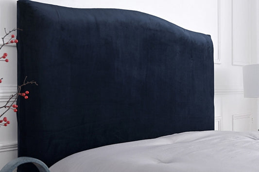 Solid Color Dustproof Cover For Bed Headboard Comfortable Headboard Slipcover Bed Head Protector Cover for Bedroom-Navy