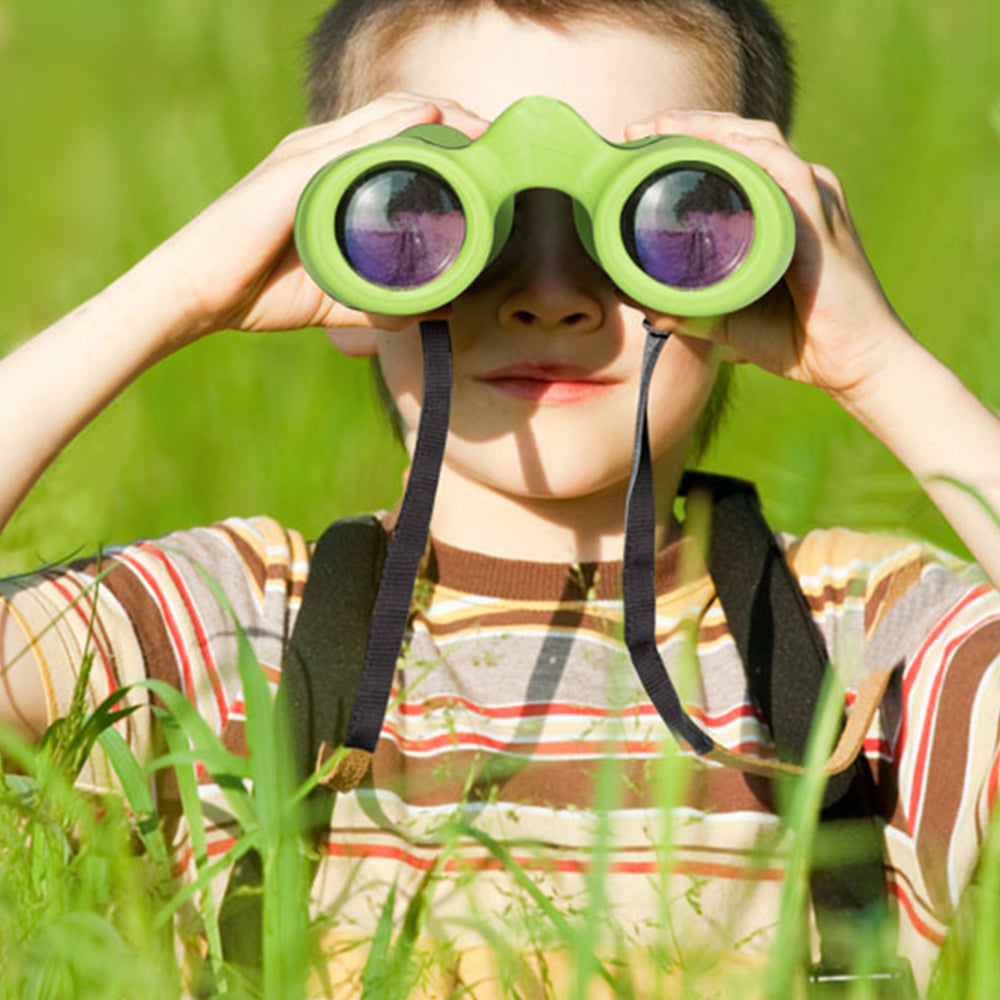 Set of 8X Magnification HD Kids Binoculars Compact Kids Toy with Compass and Magnifying Glass