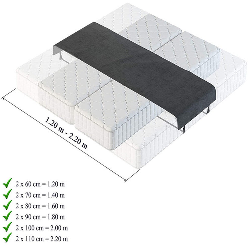 Bed Bridge Mattress Extender Joiner Twin to King Converter Kit Connector Strap