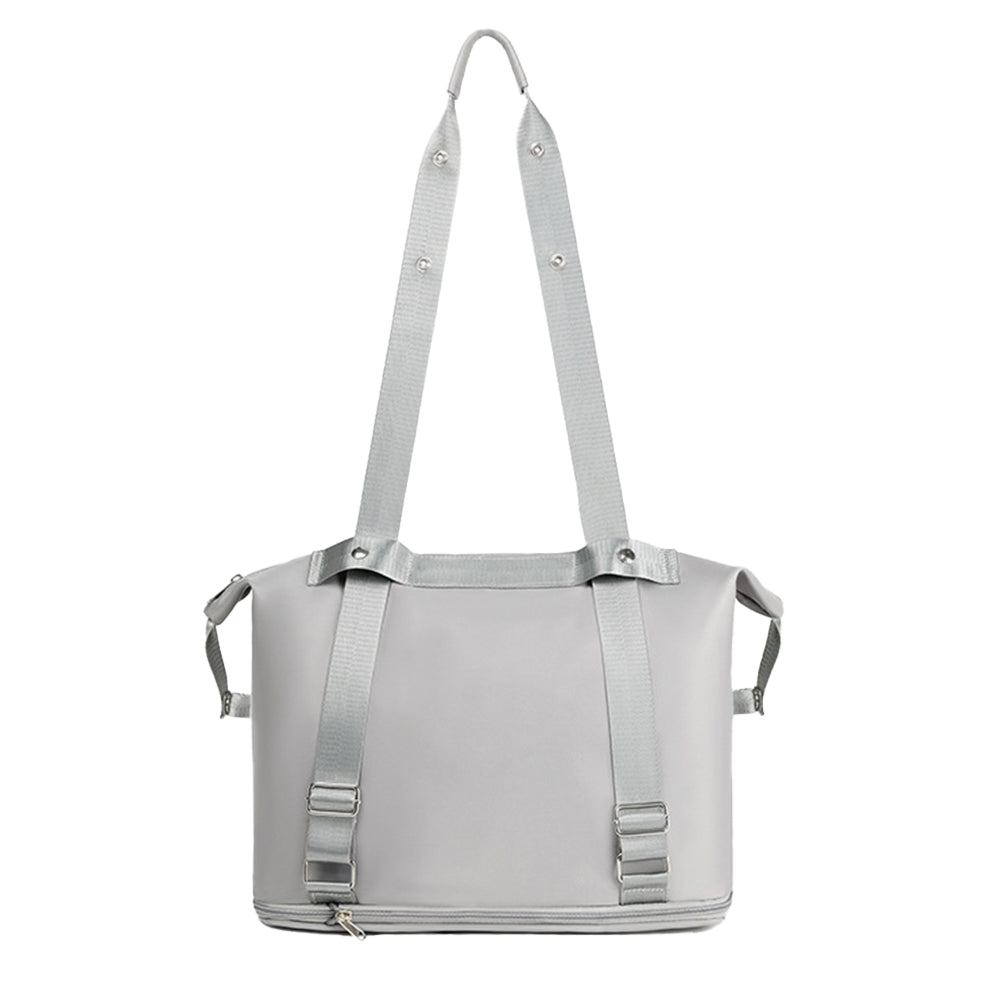 Large Capacity Folding Travel Bag Collapsible Travel Bag Expandable Water-resistant Duffel Bag -Grey