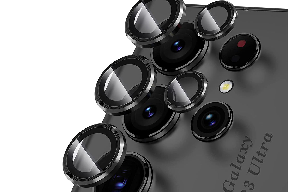 2pcs Camera Lens Protector for Samsung Galaxy S23 Ultra-Black