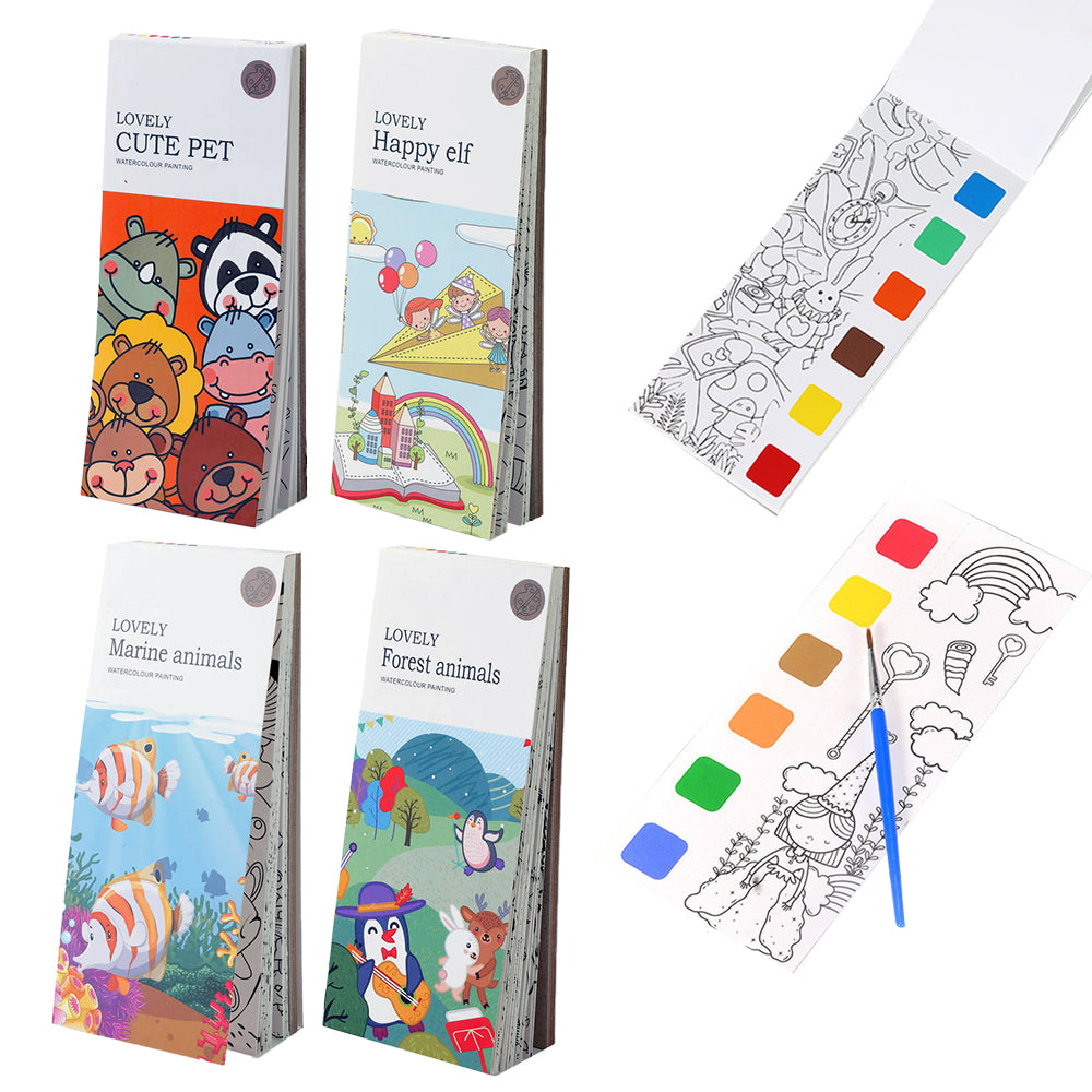 Toy Portable Children Watercolor Painting Book -Style 2