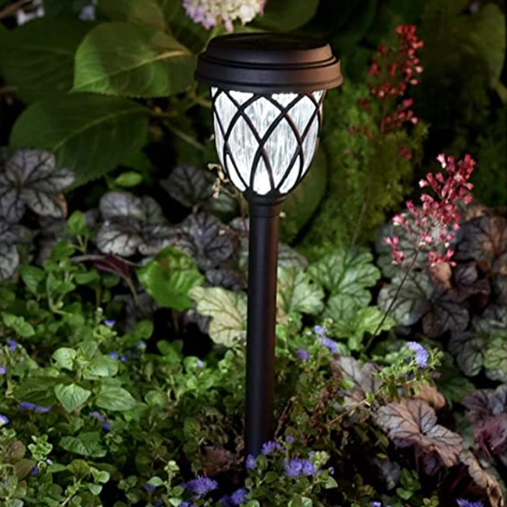 6-Pack Waterproof Solar Pathway Lights Outdoor Solar Garden Lights -White