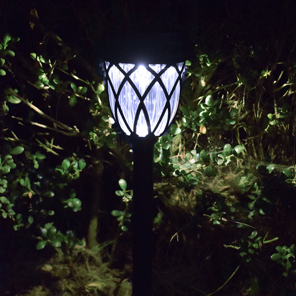 6-Pack Waterproof Solar Pathway Lights Outdoor Solar Garden Lights -White