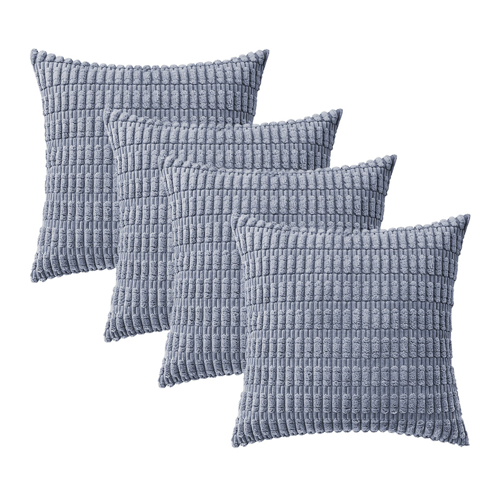 Pillow Cover 4Pcs Boho Decorative Throw Pillow Covers Rustic Modern Farmhouse Home Decor-Gray blue