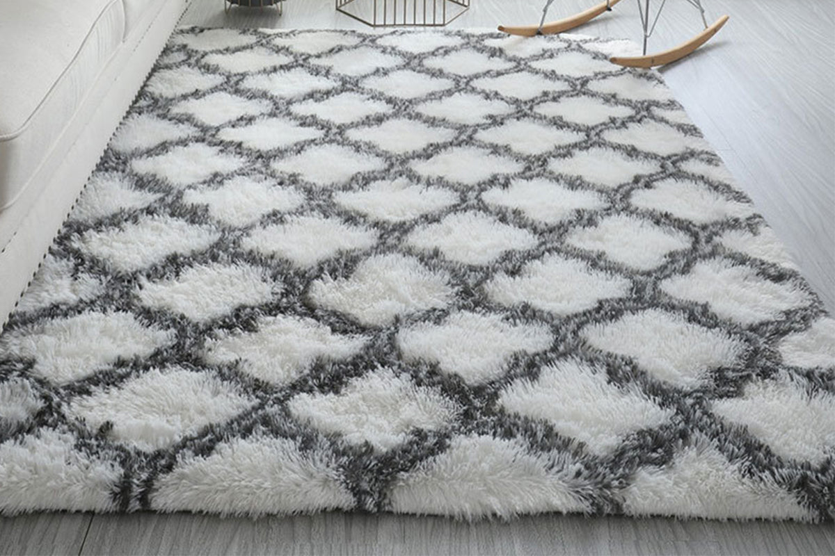 Area Rugs Fluffy Fuzzy Soft Plush Bedside Rug for Bedroom Living Room-Style 3