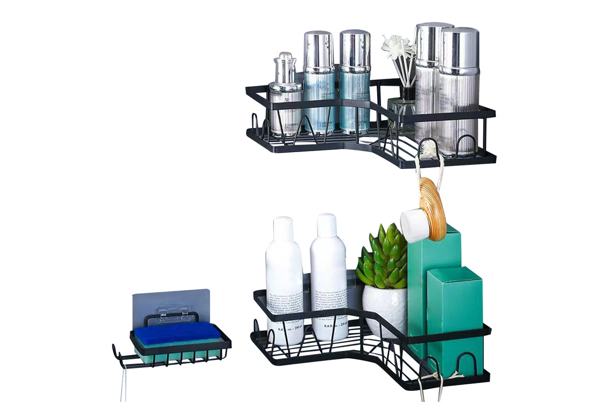 3Pack Corner Shower Caddy Storage Shelf Stainless Organizer Shower Bathroom Holder Rack Bathroom Organizer
