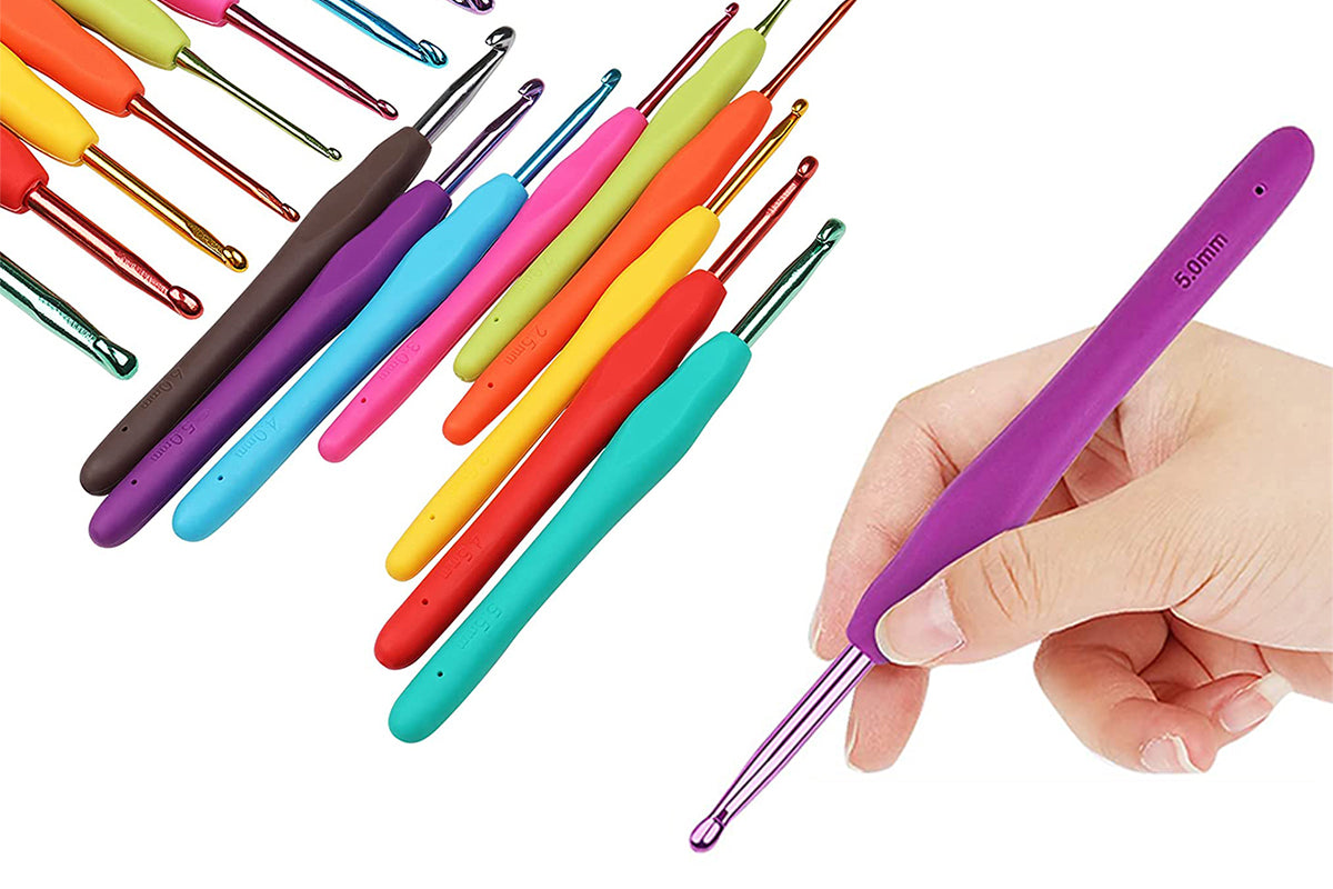 116Pcs Crochet Kit Yarn and Knitting Accessories Set with Storage Bag for Beginners-Flamingo