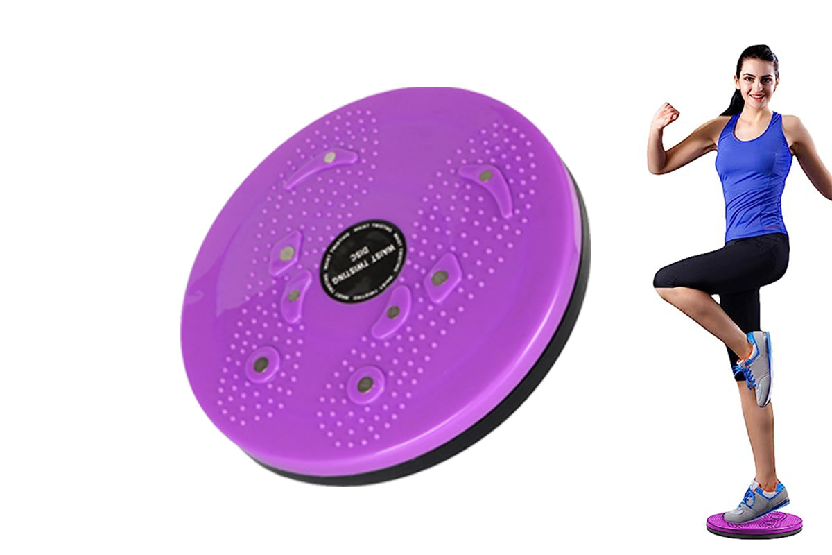 Waist Plate Torsion Board Foot Massage Disc Balance Exercise Twister-Purple