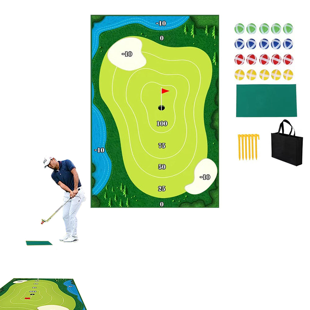 Chipping Golf Game Mat Golf Training Mat Indoor Outdoor Play Equipment for Kids and Adults