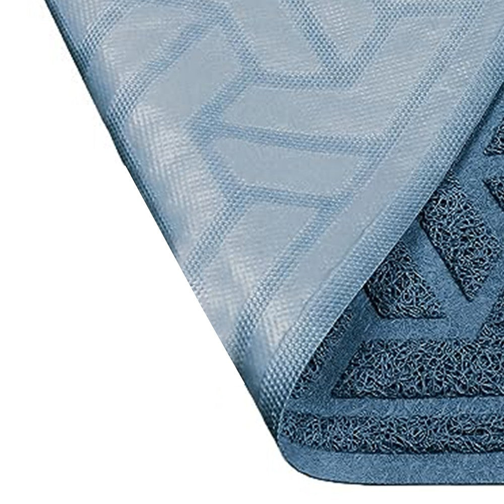 PVC Water-resistant Cat Litter Mat Multi-Use Non-Slip Cat Litter Trapping Mat Blue
