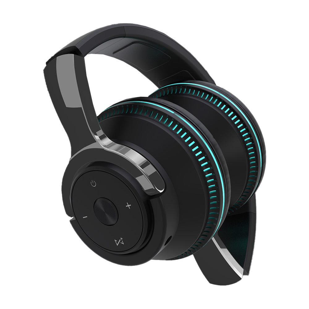 Foldable Wireless Bluetooth Stereo Over Ear Headphone Headworn Headset Black