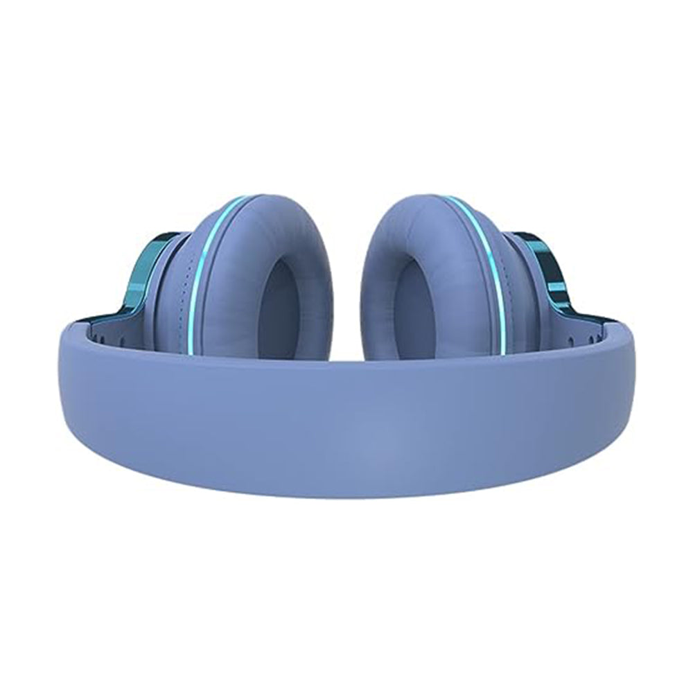 Foldable Wireless Bluetooth Stereo Over Ear Headphone Headworn Headset Blue