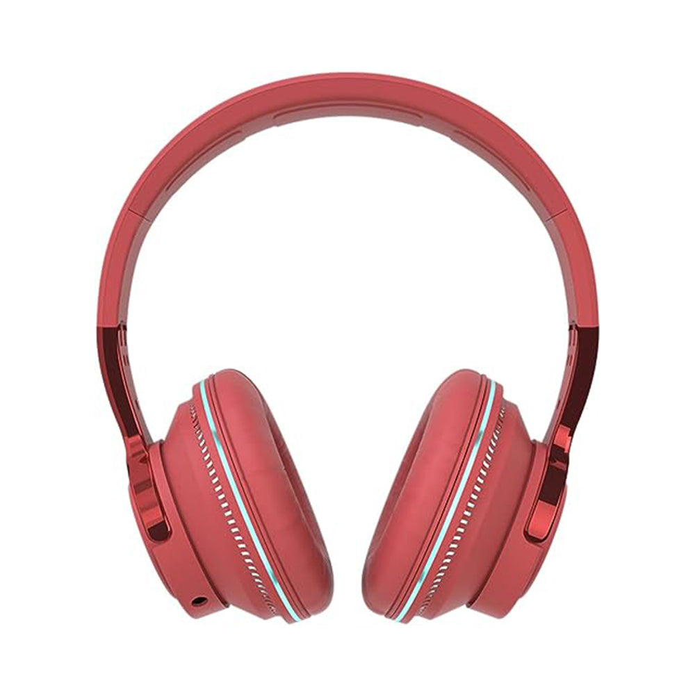 Foldable Wireless Bluetooth Stereo Over Ear Headphone Headworn Headset Red